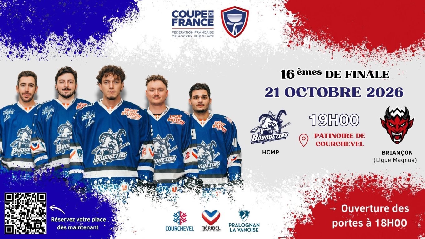 🏒🔥 COUPE DE FRANCE : UN CHOC À NE PAS MANQUER ! 🔥🏒 le mercredi 21 octobre à Courchevel